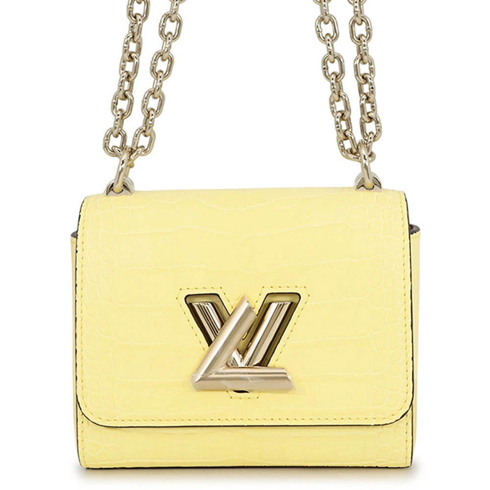 Louis Vuitton Chain Shoulder Bag Crocodile Matte Twist